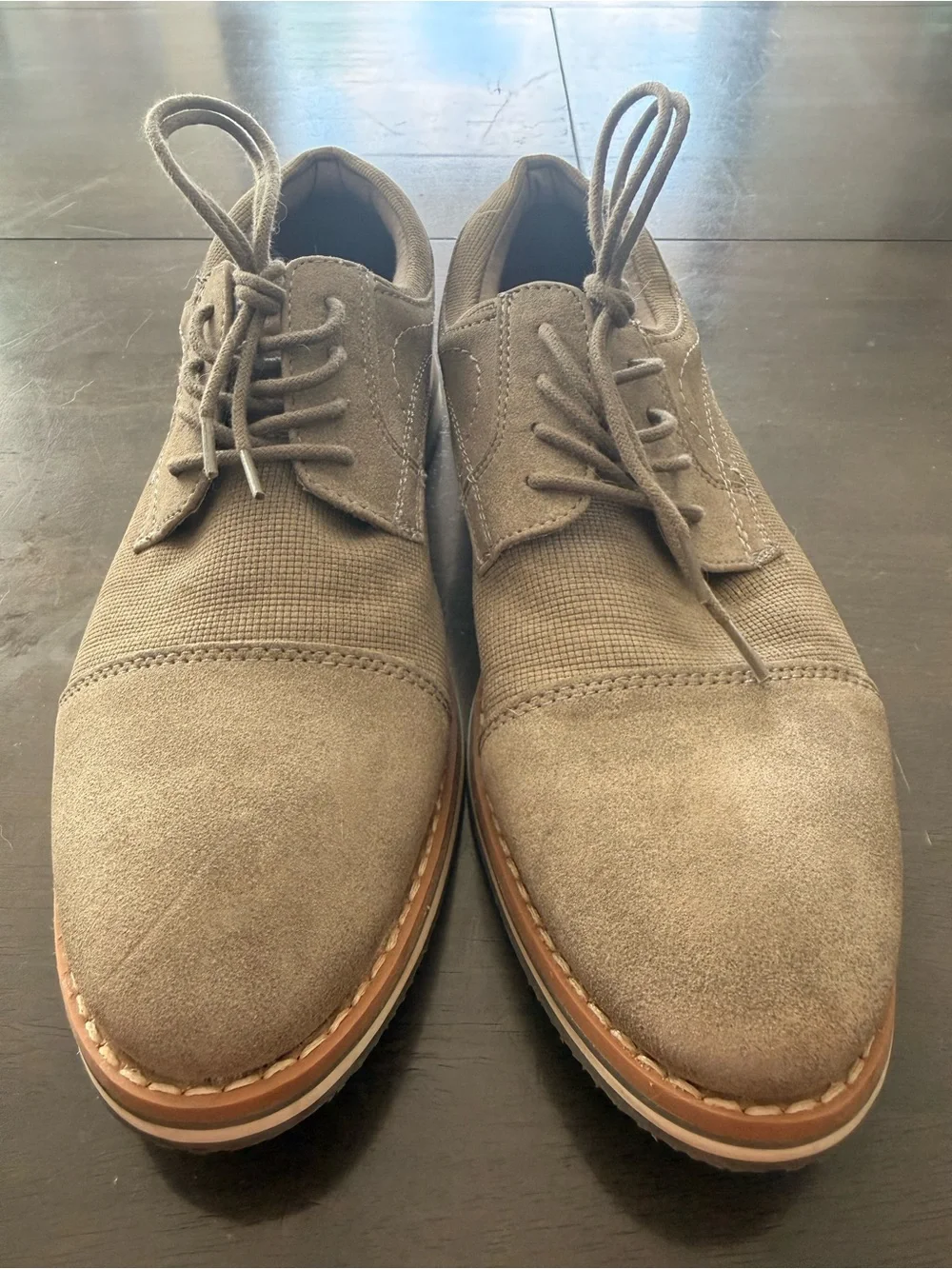 Sonoma Men's Taupe Lace-Up Oxford Shoes